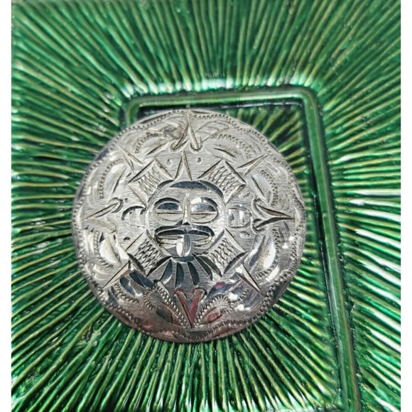 Rare Vintage ACE Hecho en Mexico Sterling Silver Aztec Sun Brooch / Pendant - Picture 1 of 5